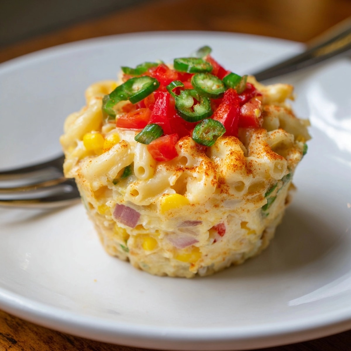 Fluffy Mac and Cheese Taco Egg Muffins, a delightful kid-friendly recipe with colorful veggies.