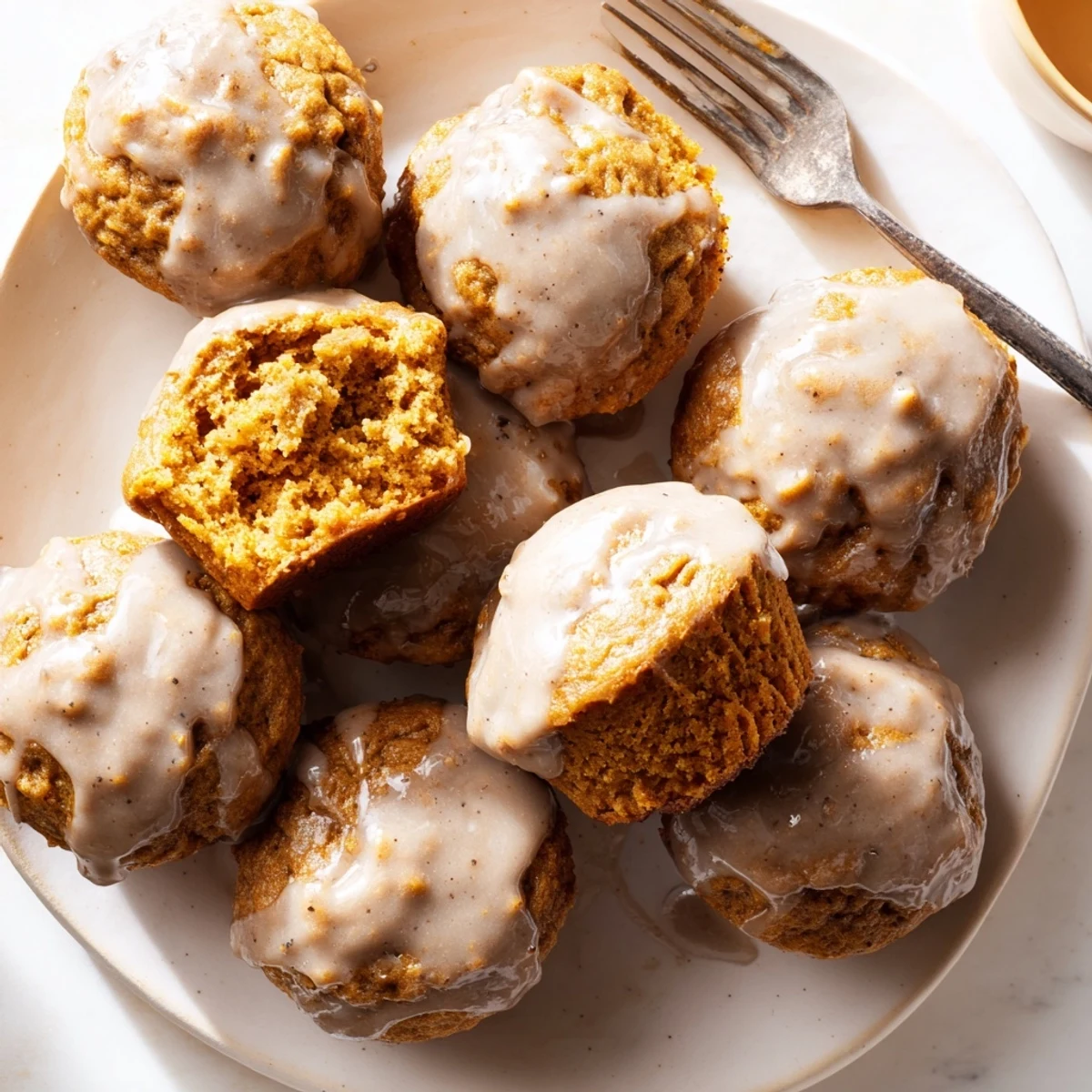 Pumpkin Muffins Smoked Maple Glaze #107