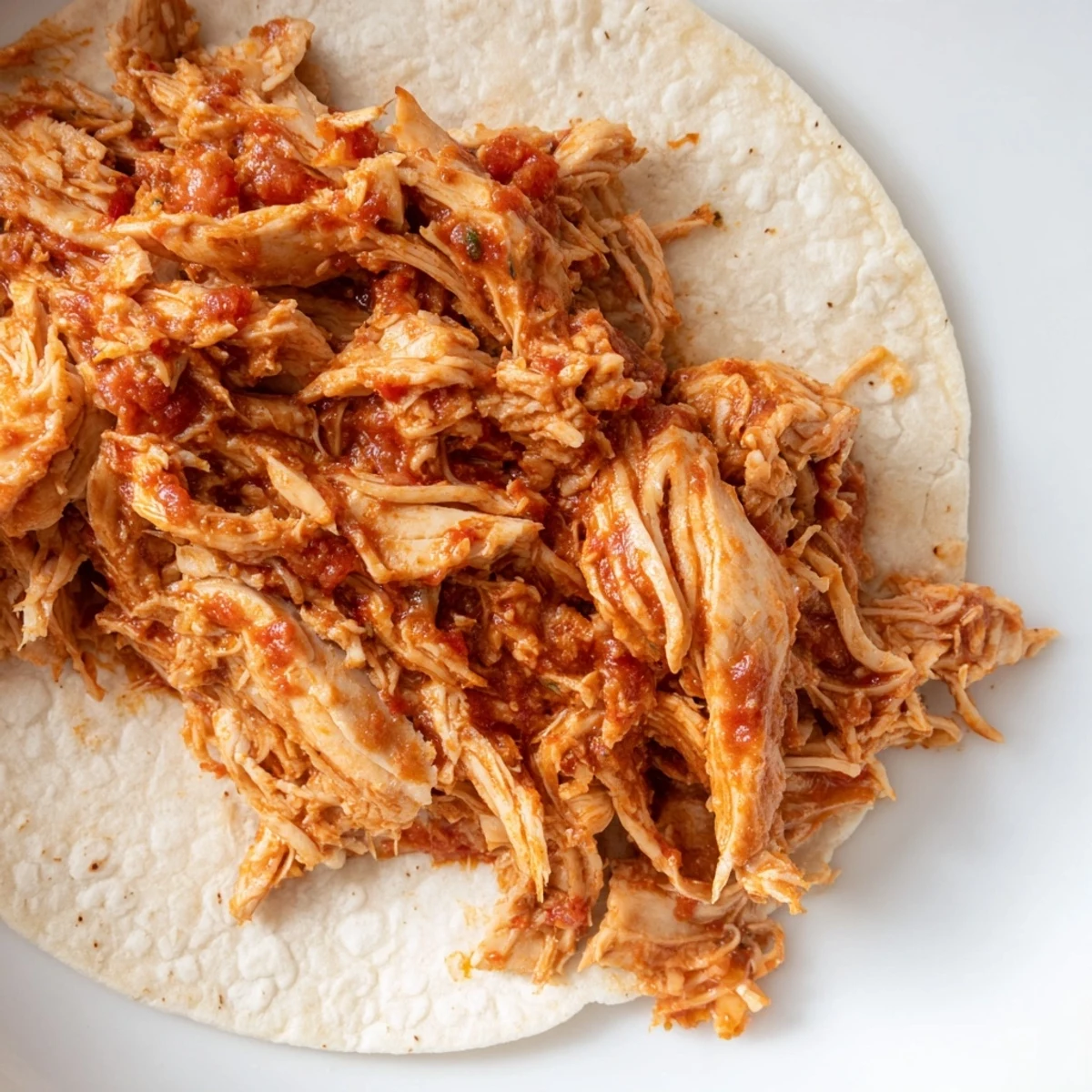 Steaming Crock-Pot Shredded Chicken Tacos, a comforting meal with juicy, slow-cooked savory chicken.