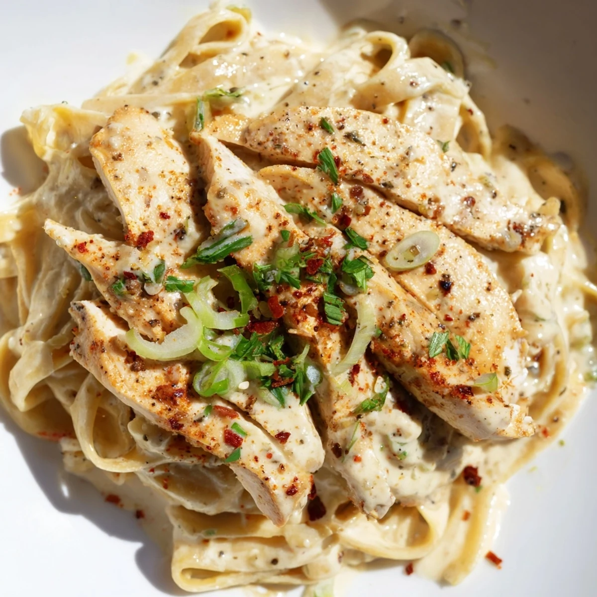 Imagine the rich, creamy sauce of Southern Style Creamy Parmesan Chicken Pasta, tossed with perfectly cooked pasta.