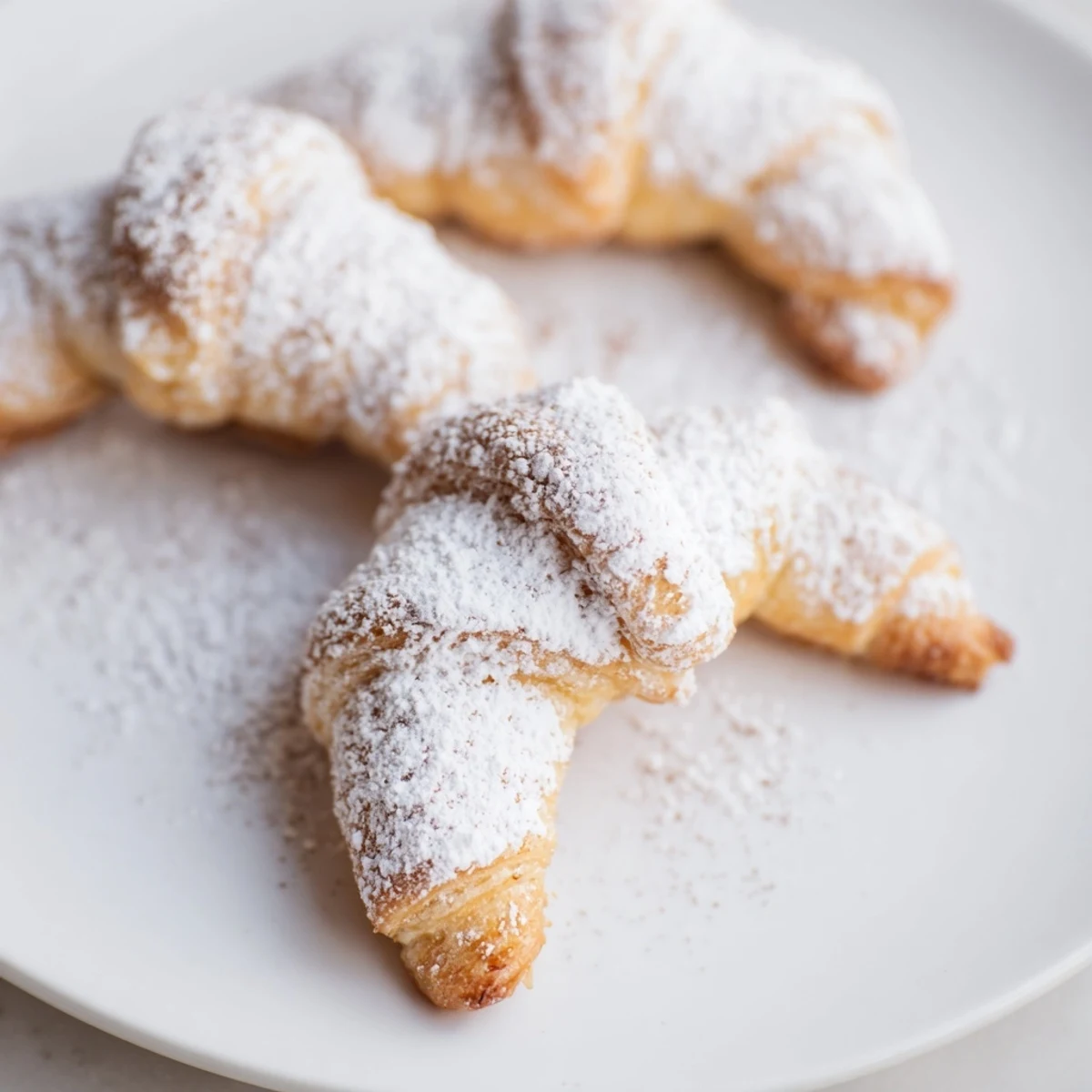 Quick Christmas Cookie Croissants arranged beautifully on a baking sheet, ready for holiday treats.