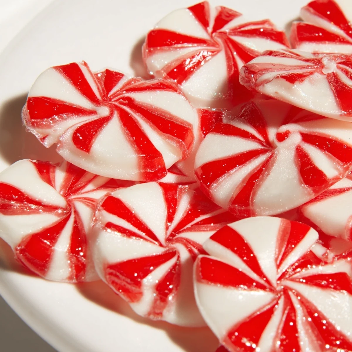 Express Peppermint Candy Bows: a close-up of vibrant red, festive candies, perfect for holiday treats.