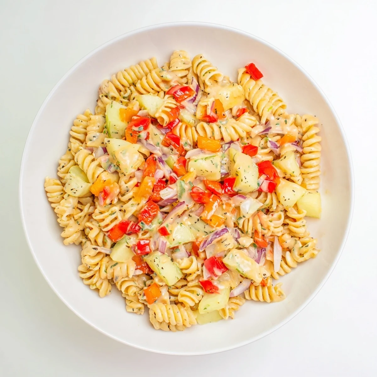 Dill Pickle Chopped Pasta Salad