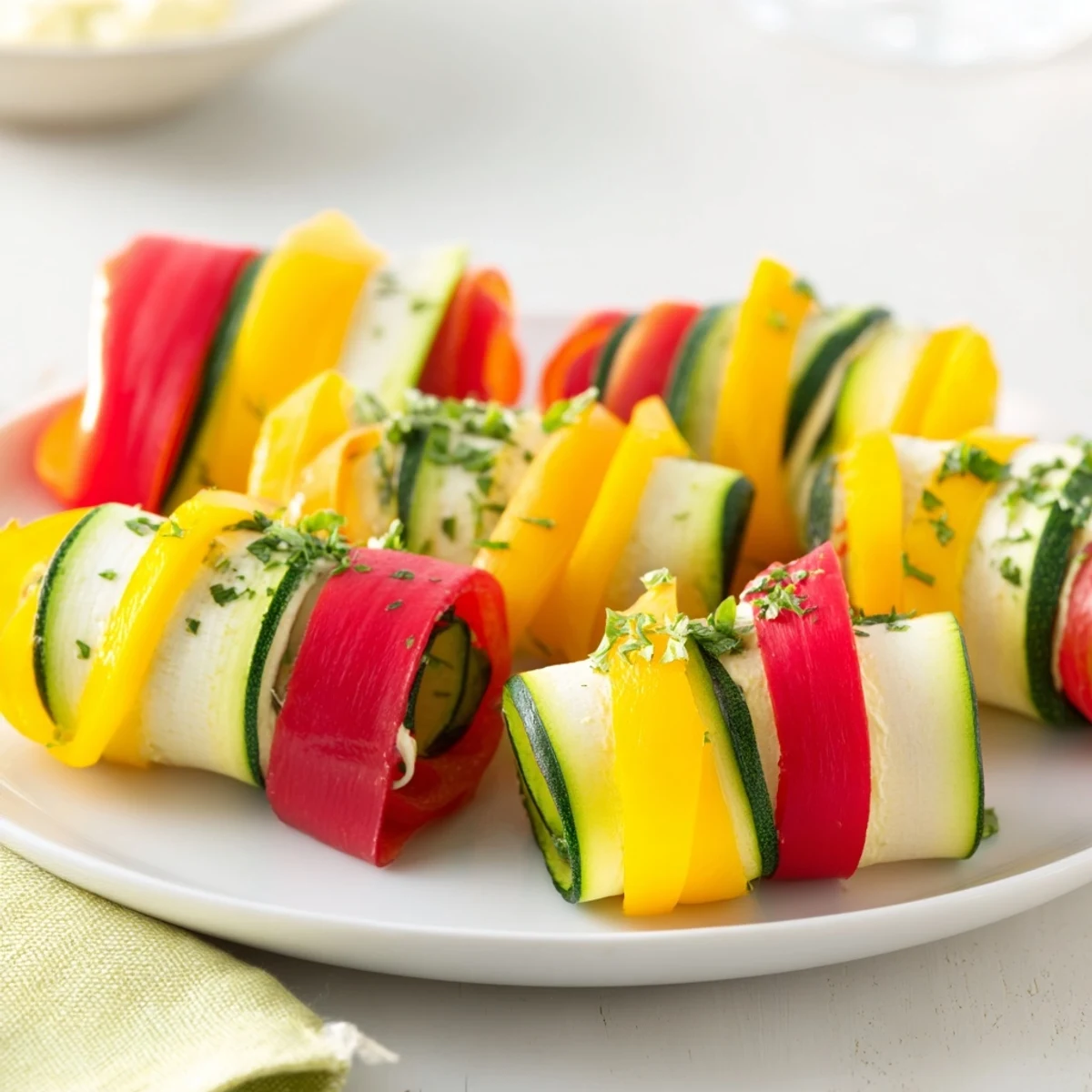 Vibrant Roasted Veggie & Hummus Candy Cane Wrap roll-ups, a festive vegetarian appetizer bursting with flavor and color.