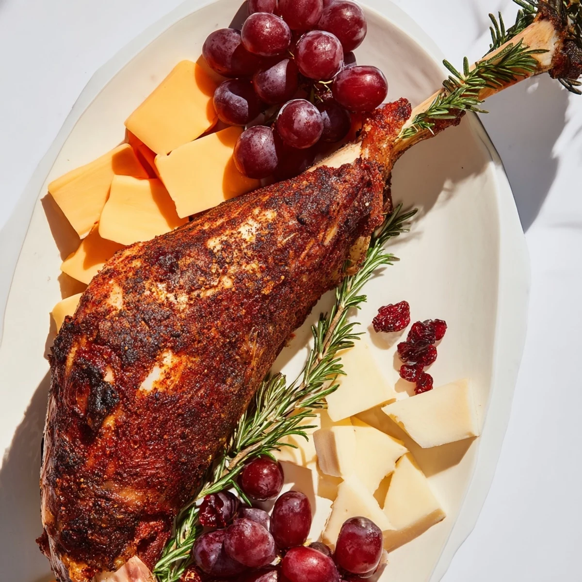 Imagine a vibrant Thanksgiving Turkey Legs Charcuterie board, with rosemary sprigs and cranberry chutney adding aromas.