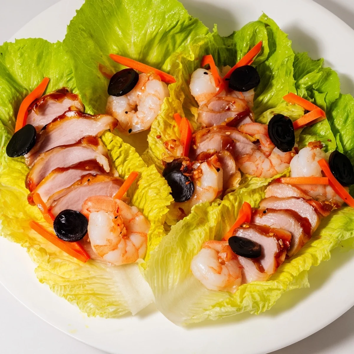 A festive Lunar New Year Dragon Platter featuring shrimp, char siu, and potstickers, artfully arranged.