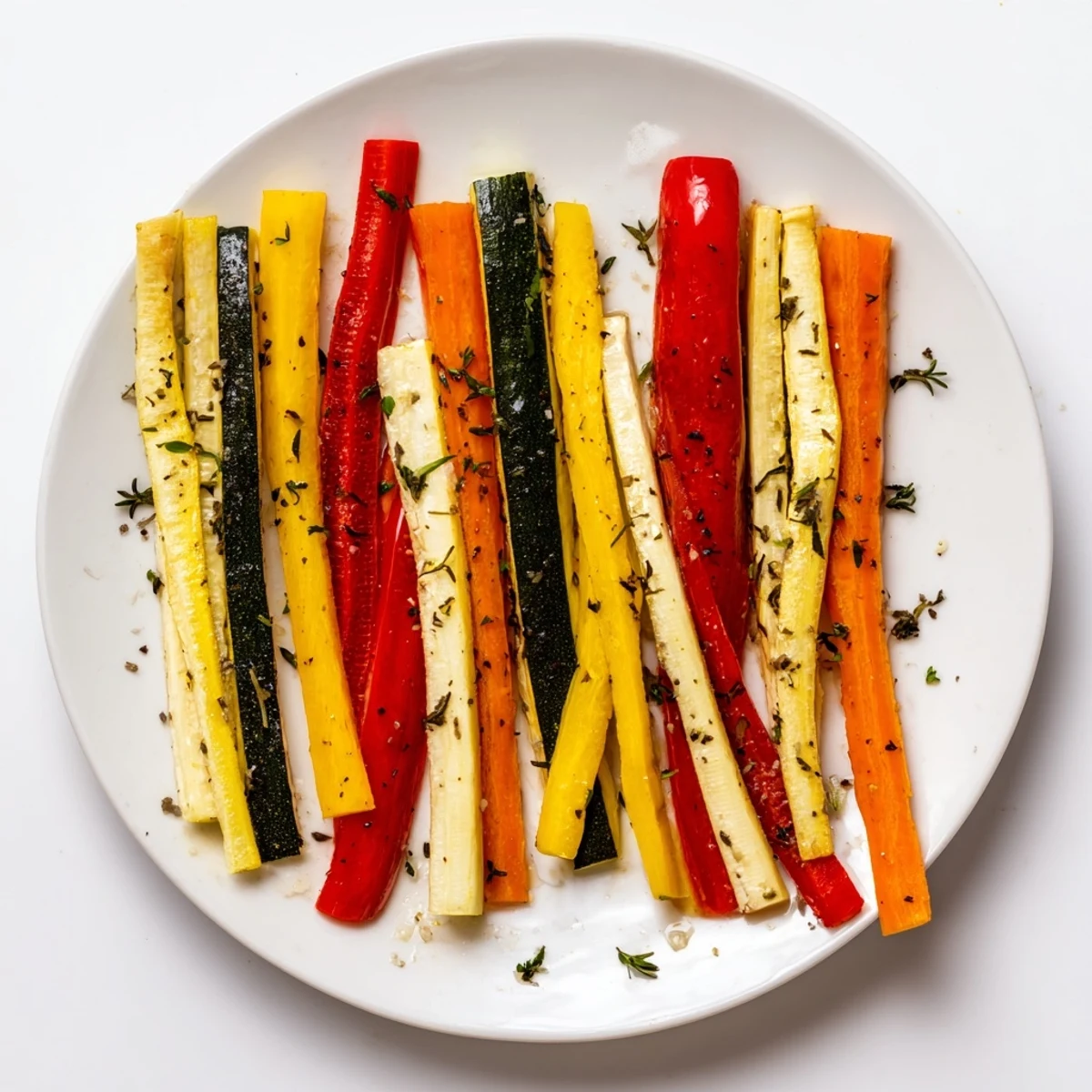 Golden Christmas Sleigh Veggie Rails: A delicious vegetarian appetizer with glistening roasted vegetable "rails."