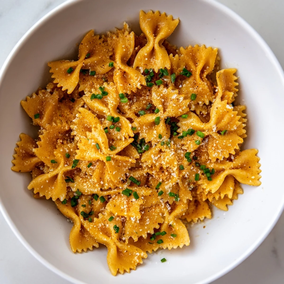 Delectable pasta chip cereal: a flavorful vegetarian snack with flavorful Parmesan broth and fresh herbs.