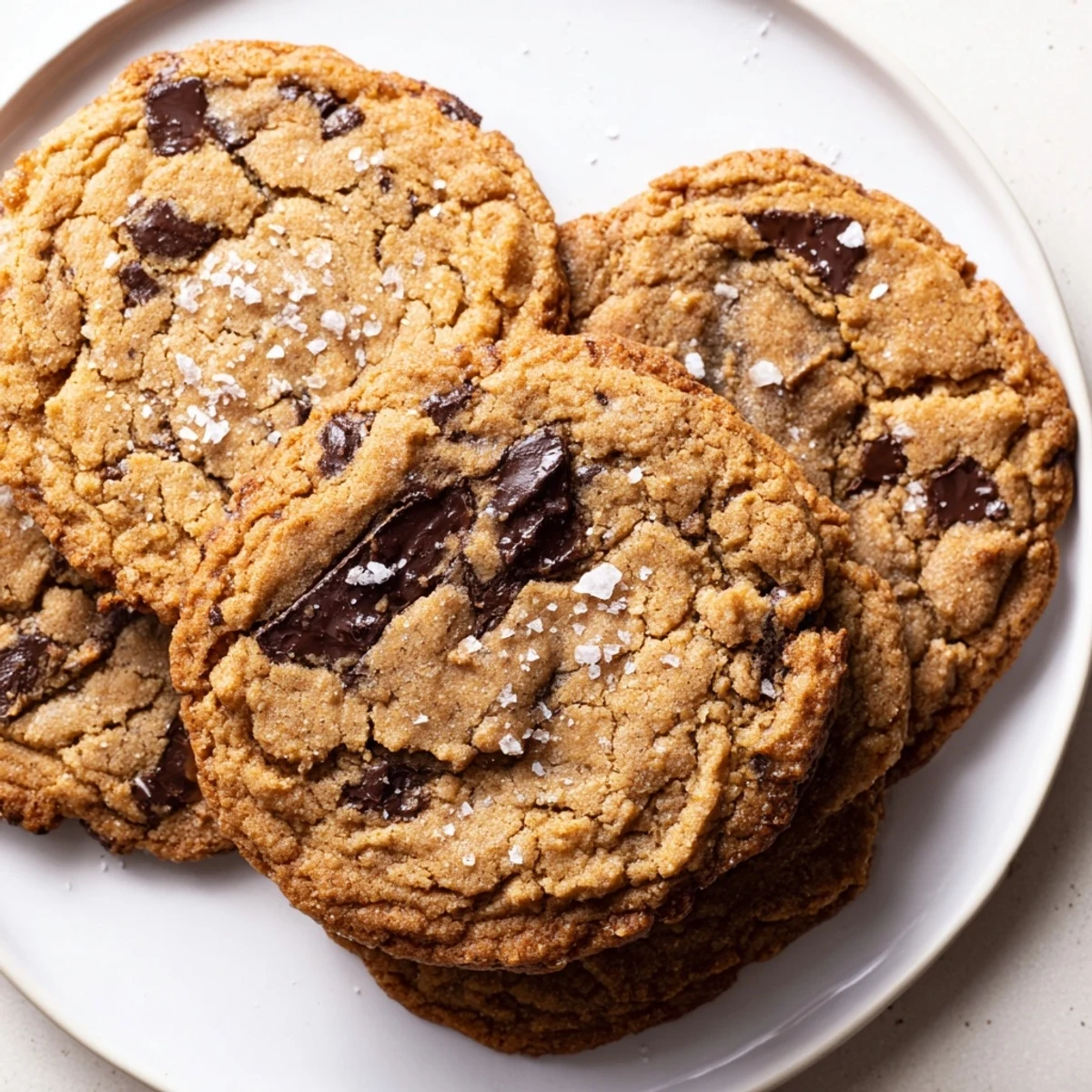 Golden-brown Miso Brown Butter Cookies, perfectly crisp edges, and melted chocolate chips offer a sweet bite.