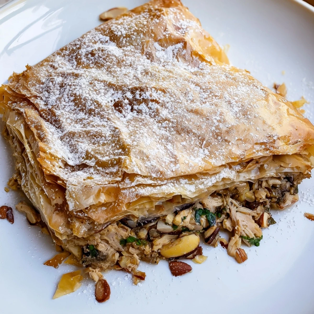 Golden, flaky layers and sweet spices make this savory Moroccan Pastilla Pie truly irresistible.