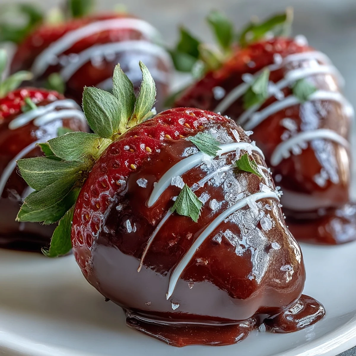 Hand-dipped Chocolate-Covered Strawberries with chopped nuts and coconut toppings, arranged on parchment for a romantic dessert.