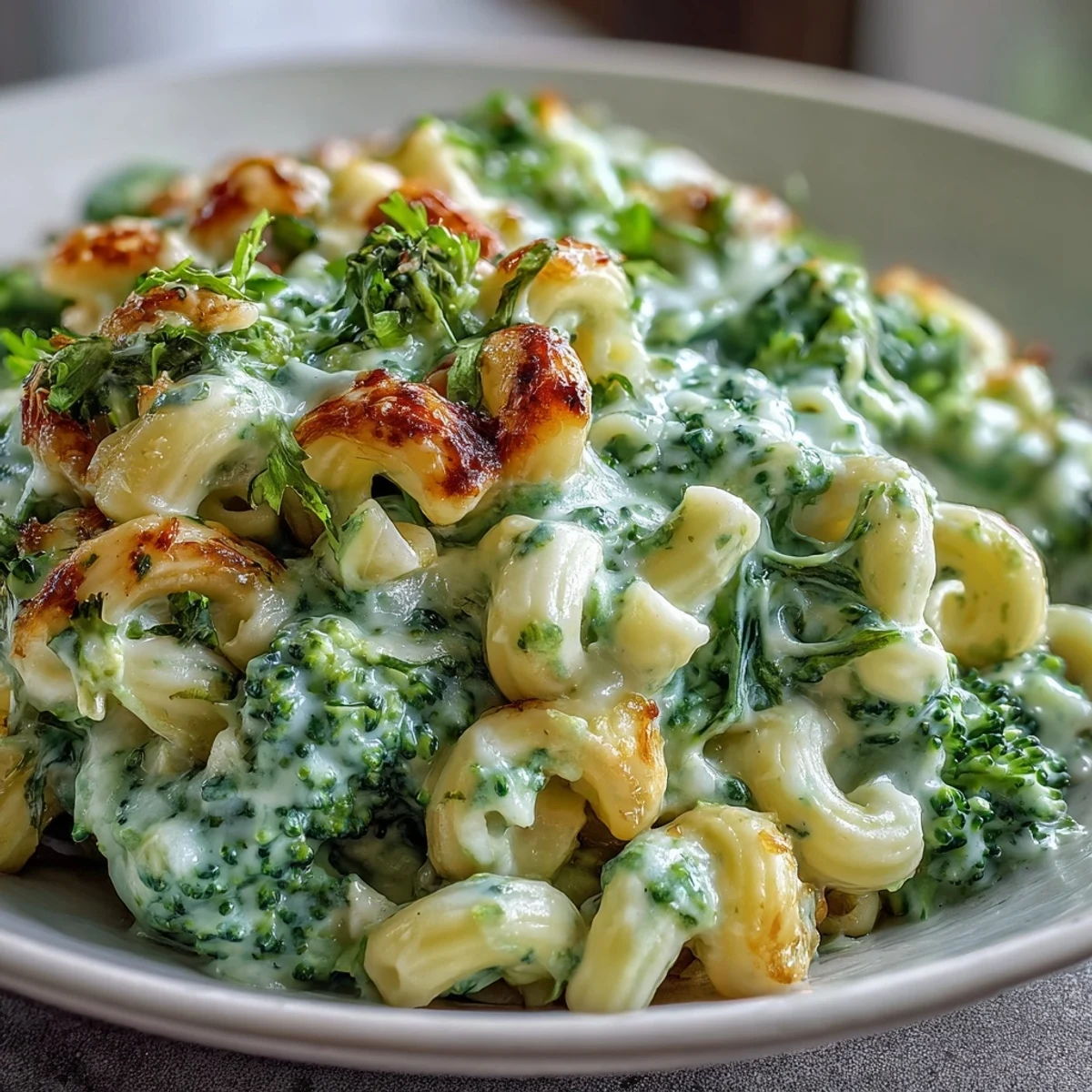 Green Mac Cheese with Spinach