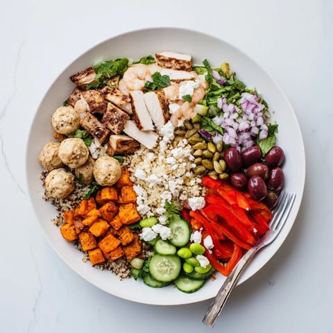 Colorful build-your-own boards and bowls featuring grilled chicken and fresh veggies.  