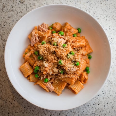 Golden, bubbly Tuna Pasta Bake, a comforting casserole with melted cheese and flavorful tuna.
