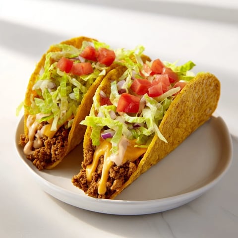 Golden melted cheese blankets the warm flour tortilla of a Cheesy Gordita Crunch taco, ready to eat.