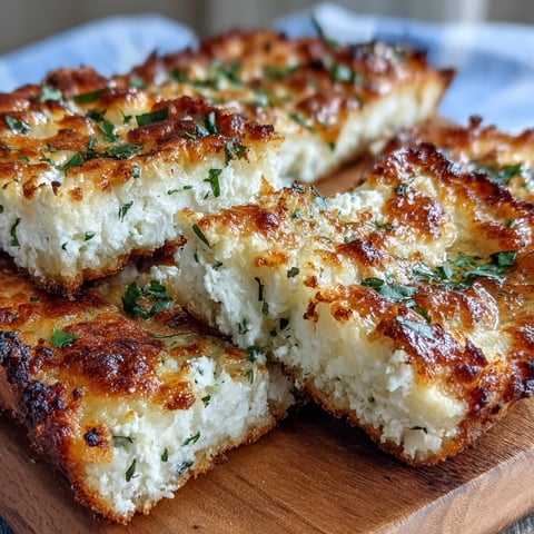 Fluffy Cottage Cheese Flatbread stacked on a plate with herbs and a side of marinara dip.