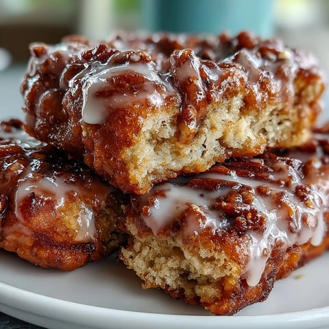 Freshly baked Maple Donut Bars cooling on a wire rack with a glossy glaze.