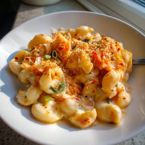 Spicy Kimchi Mac Cheese