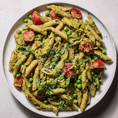 Creamy Pesto Pea Pasta