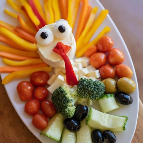 Turkey Shaped Appetizer Tray