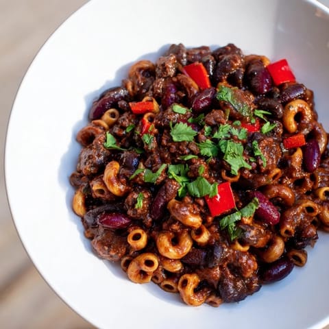 One-Pot Ditalini Hot Cocoa Chili