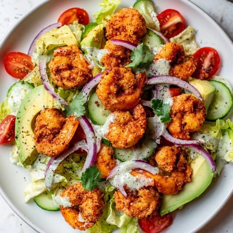 Spicy Crispy Shrimp Salad
