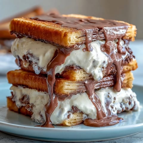 Vanilla Bean Frappuccino Ice Cream Sandwiches with coffee cookies and creamy vanilla ice cream.