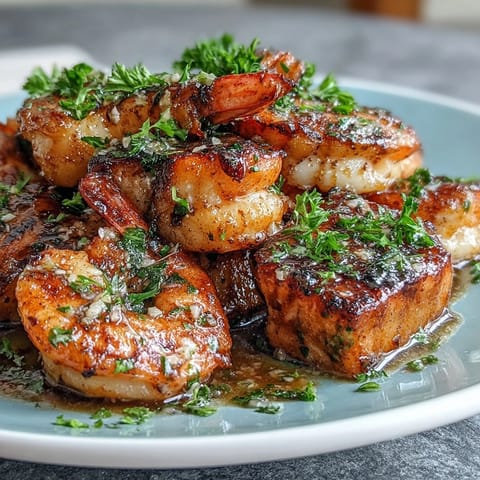 Golden-seared sea scallops bathed in a rich lemon butter sauce, garnished with fresh parsley and lemon wedges.