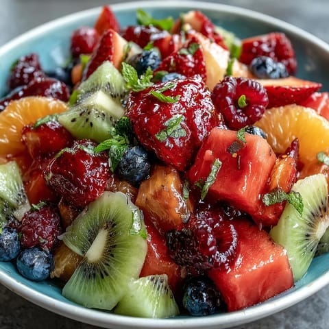 Rainbow Fruit with Coconut Cream