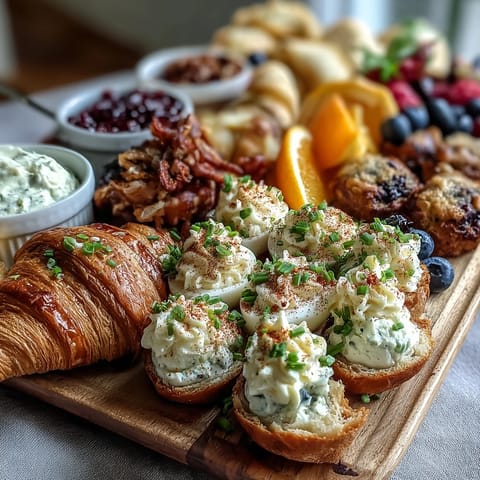 Easter Brunch Board Deviled Eggs