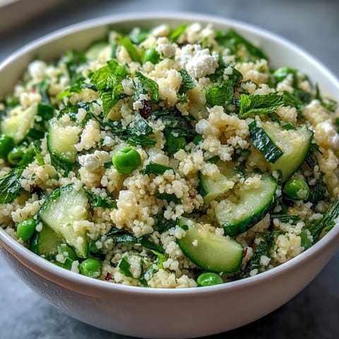Spring Pea Mint Couscous Salad