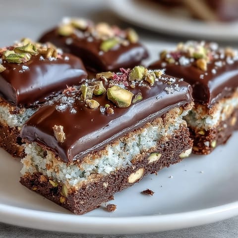 Decadent chocolate bark featuring crisp kataifi pastry, rich pistachio cream, and a blend of dark and milk chocolate.