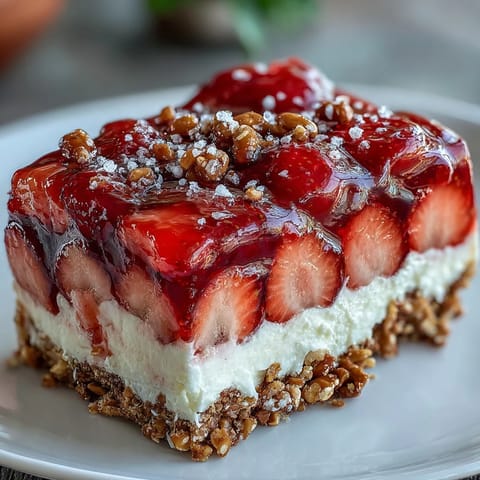 Memorial Day Strawberry Pretzel Salad