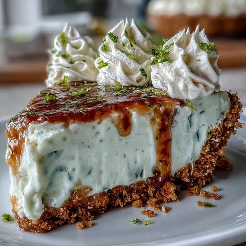 Creamy No-Bake Key Lime Pie, tart and smooth on a buttery graham cracker crust.