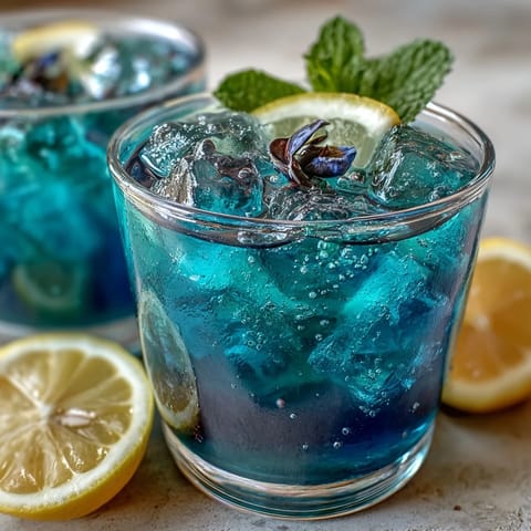Butterfly Pea Flower Lemonade: a stunning purple drink transforming visually.