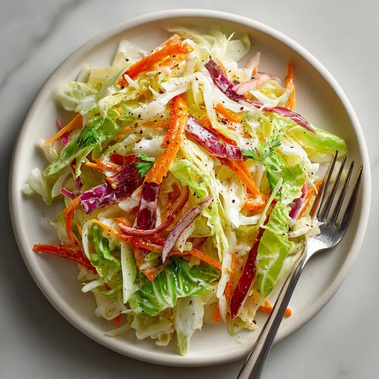 Classic coleslaw recipe served chilled, showcasing vibrant, shredded vegetables in creamy mayonnaise dressing.