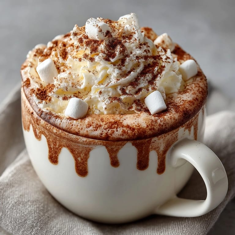 Homemade Pumpkin Spice Hot Cocoa recipe served steaming hot, inviting aroma of cinnamon.