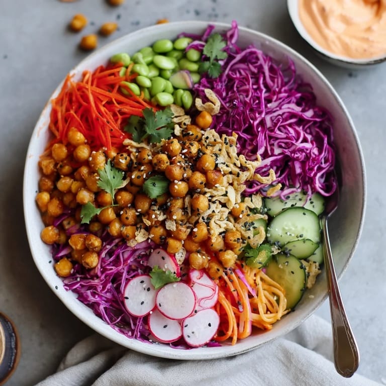 Delectable ASMR Crunch Snack Bowls brimming with fresh, crunchy veggies and flavorful garnishes.  