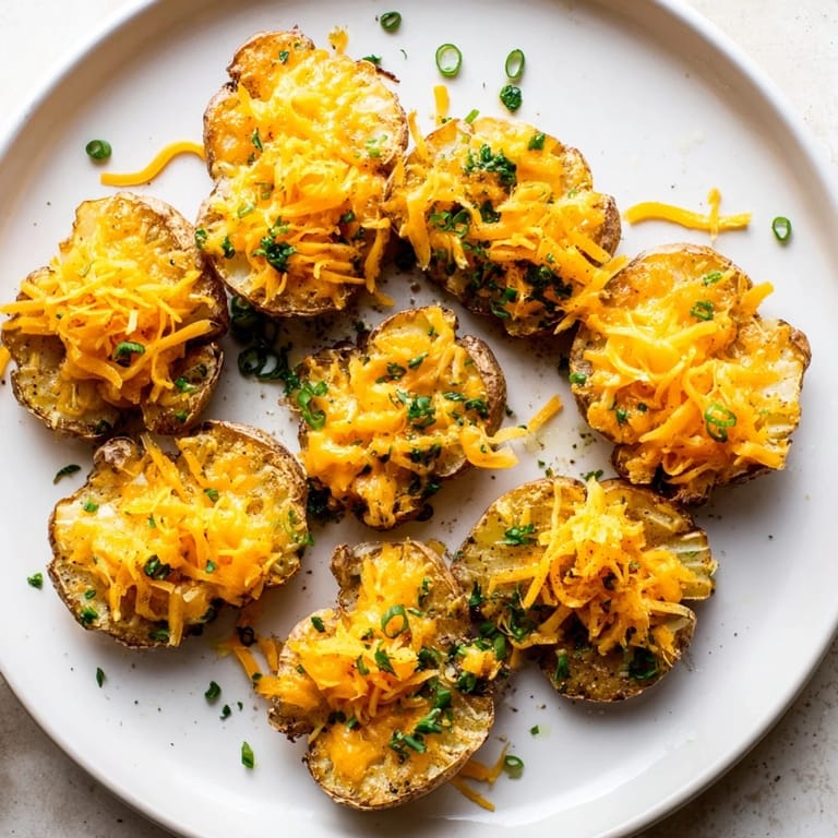 Deliciously golden smashed green onion potato bombs, perfect as appetizers or sides.