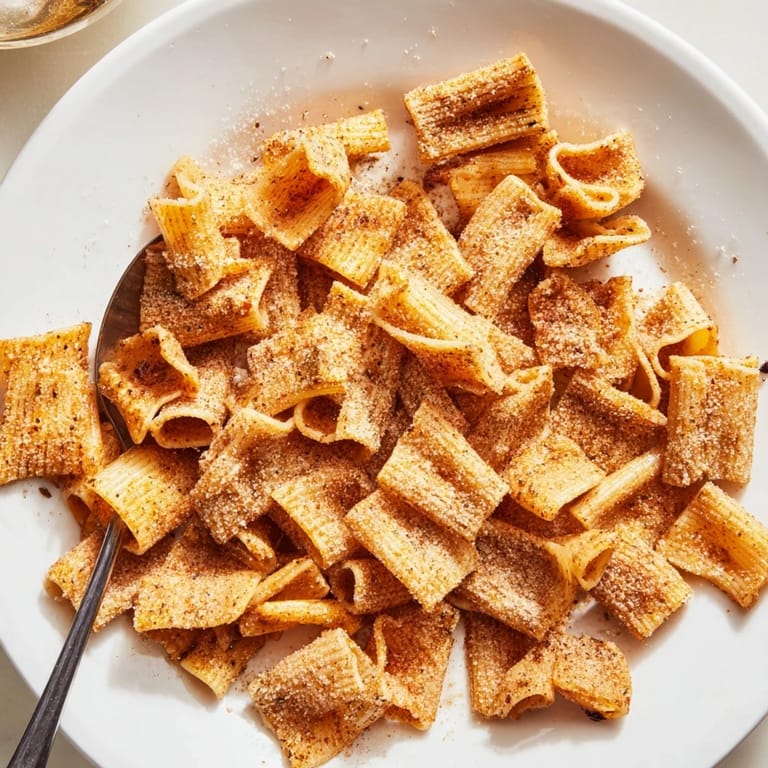 Baked Pasta Chips Seasoned Variety served crispy with your favorite dips and toppings.  