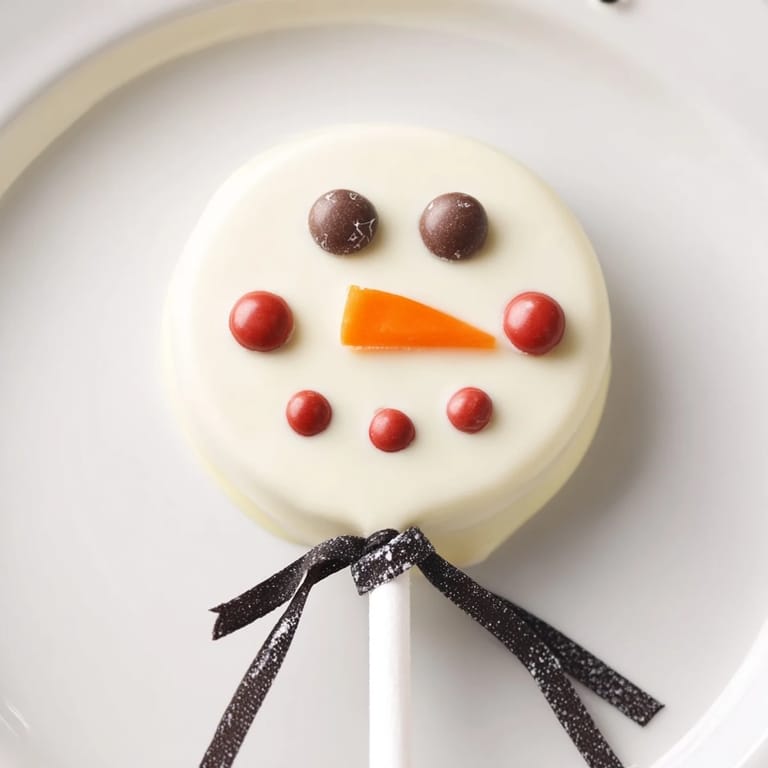 These festive Budget-Friendly Oreo Snowman Pops feature perfectly dipped, sweet chocolate with bright smiles.