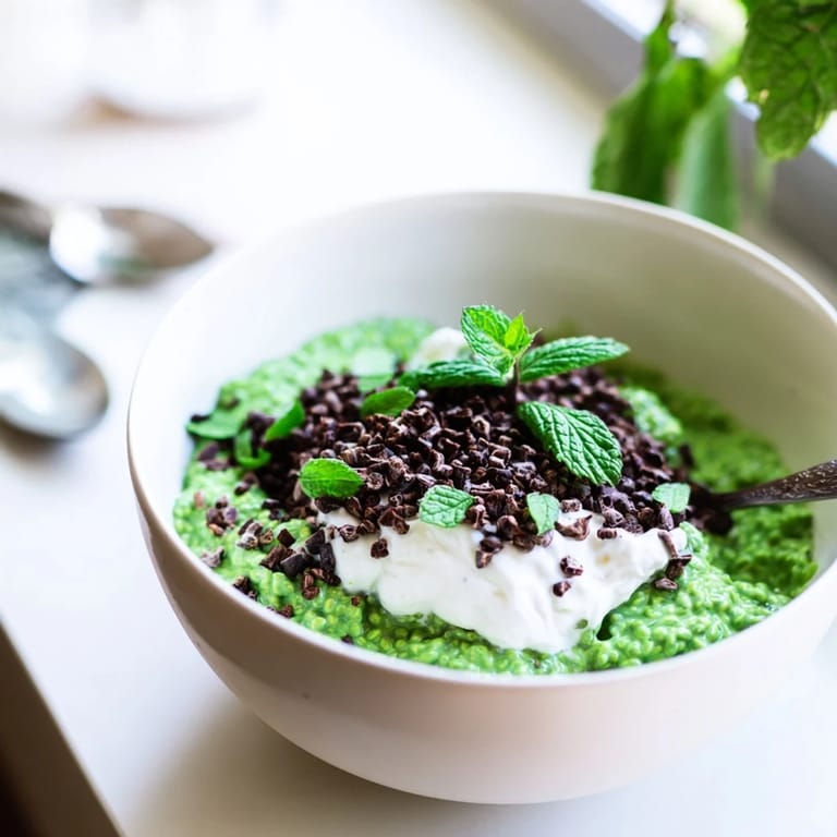 Delicious Grinch Green Mint Matcha Chia Pudding, showcasing a layered breakfast parfait, ready to be enjoyed any morning.