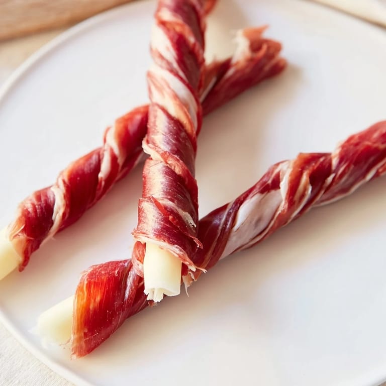 Enjoy the visually stunning Nautical Knot: A delicious braid of prosciutto and cheese, perfect for snacking.
