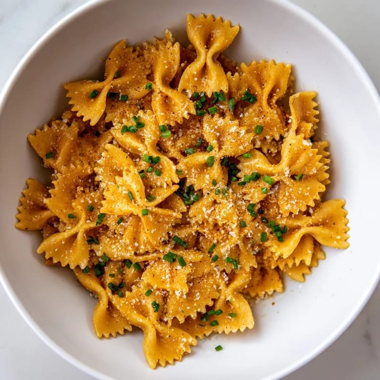 Delectable pasta chip cereal: a flavorful vegetarian snack with flavorful Parmesan broth and fresh herbs.