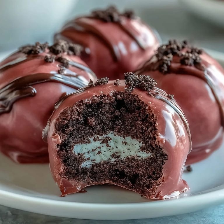 Homemade Oreo Truffle Balls arranged on a white plate with tall glasses of milk for an easy serving suggestion.