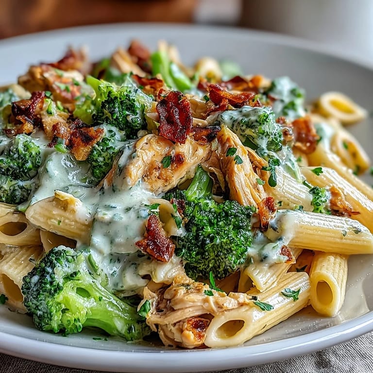 Spoon lifting a bite of garlicky High Protein Rotisserie Chicken Broccoli Pasta topped with extra Parmesan.