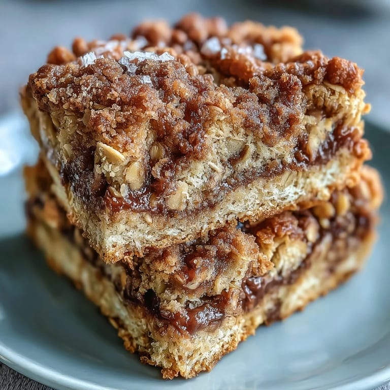 Slices of High-Protein Cinnamon Swirl Coffee Cake Oats served on white plates, topped with a dollop of creamy Greek yogurt for a high-protein breakfast.