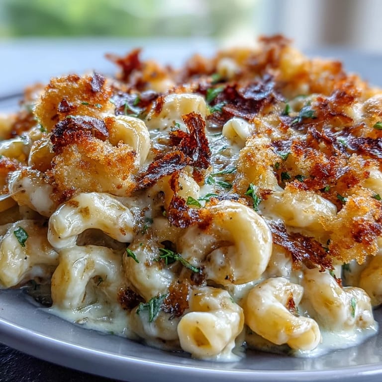 Luxurious macaroni in four-cheese sauce, drizzled with black truffle oil and finished with fresh truffle shavings for a gourmet twist.