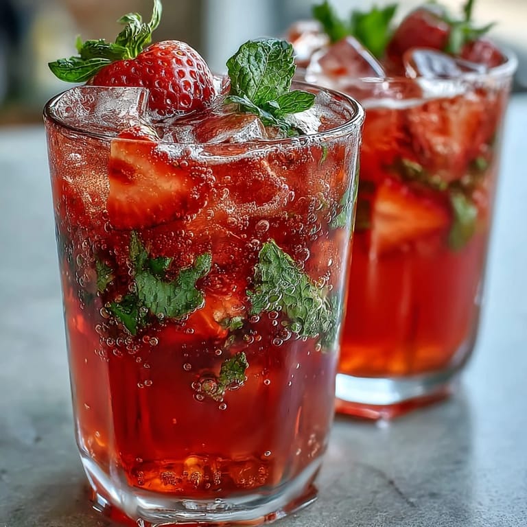 Bright and bubbly strawberry lemon mocktail, perfect for spring celebrations and warm afternoon gatherings.