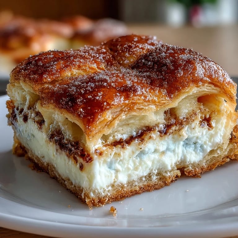 Buttery crescent roll crust topped with rich vanilla cheesecake and a sweet cinnamon-sugar crust, perfect for Easy Cinco de Mayo Sopapilla Cheesecake Bars.